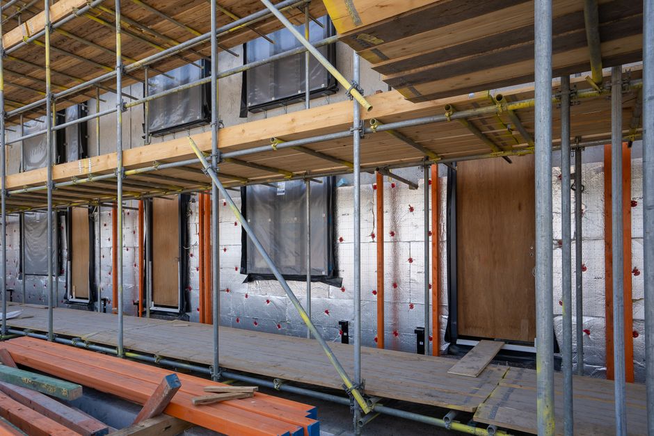 Attic insulation installation process